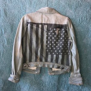 American Flag Denim Jacket